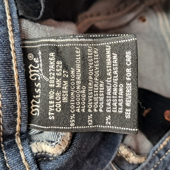 Miss Me Sigature Skinny Ankle Cropped Jeans with Subtle Fading Size 25 - Picture 10 of 13